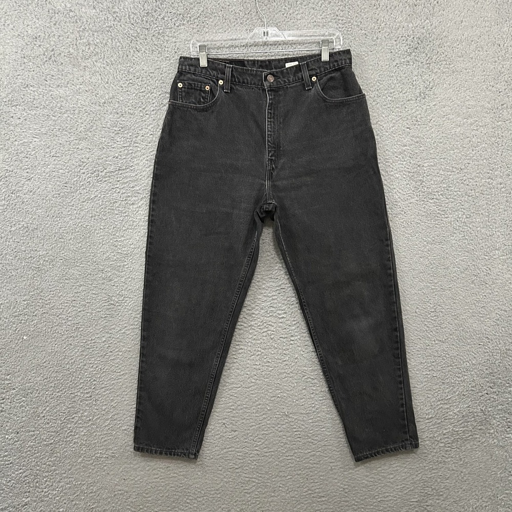 Vintage Levis Jeans‎ Womens 14 Short Black 551 Relaxed Fit Tapered High Rise USA